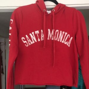 Crop San Monica California is pull over. Long slee